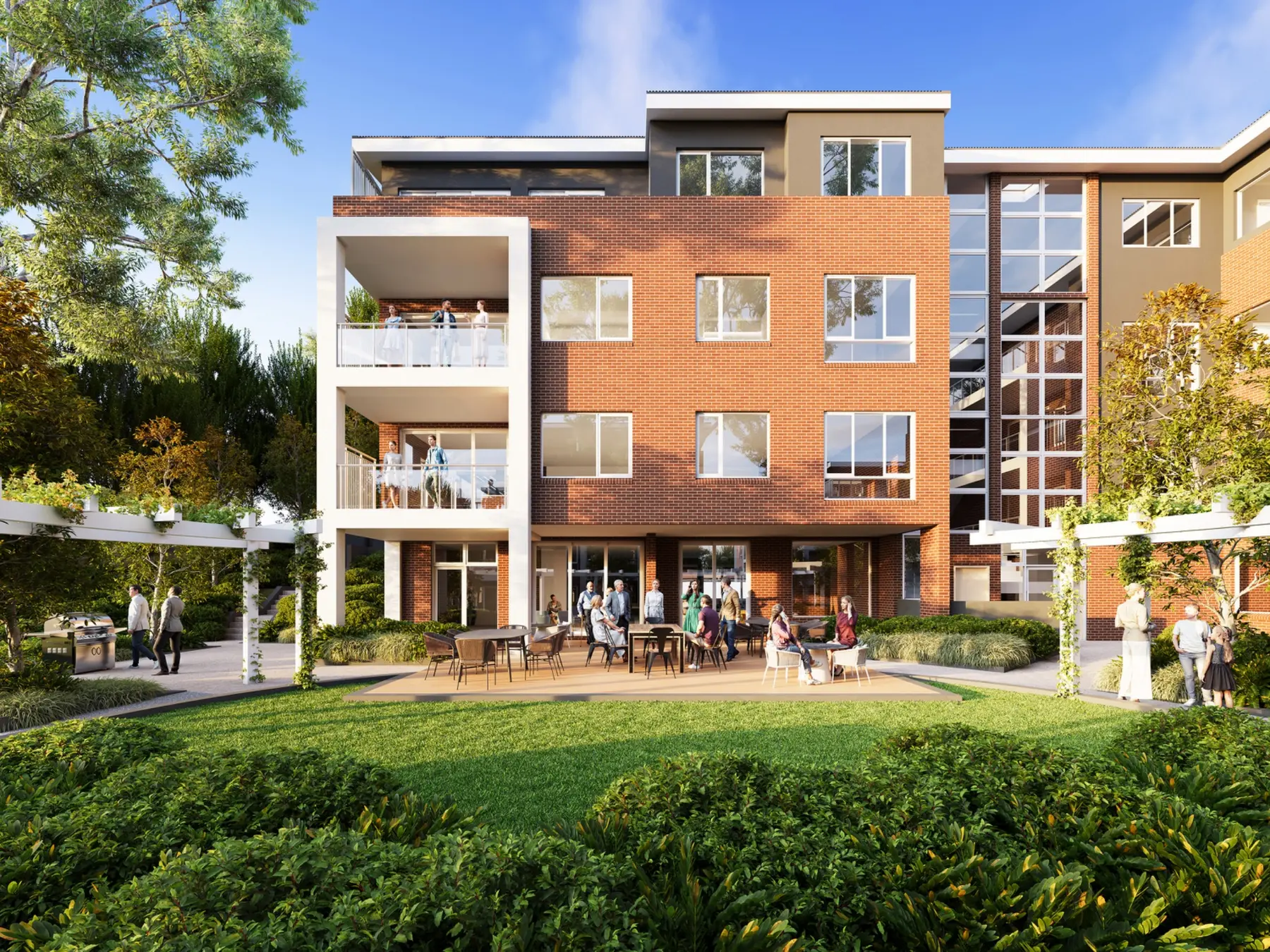 Multi-residential apartment development exterior architectural rendering on Ryedale Road Denistone NSW