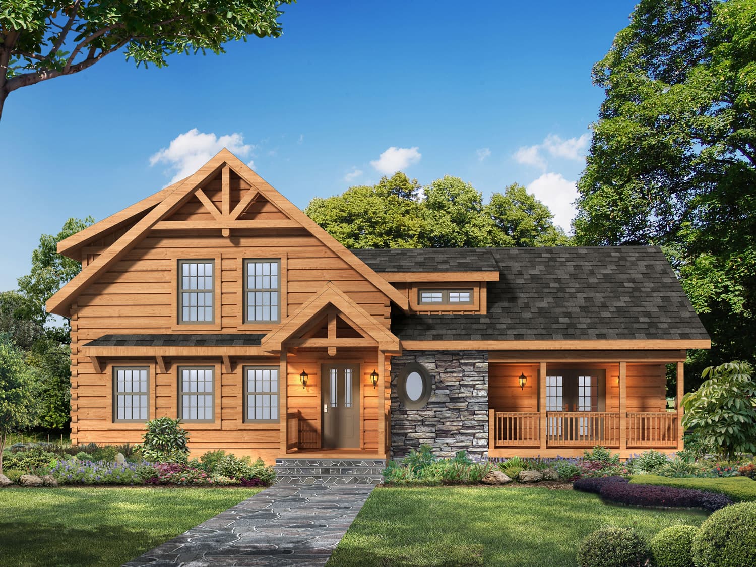 3 898 Laurel Oaks Log Home S2007 Fi 1