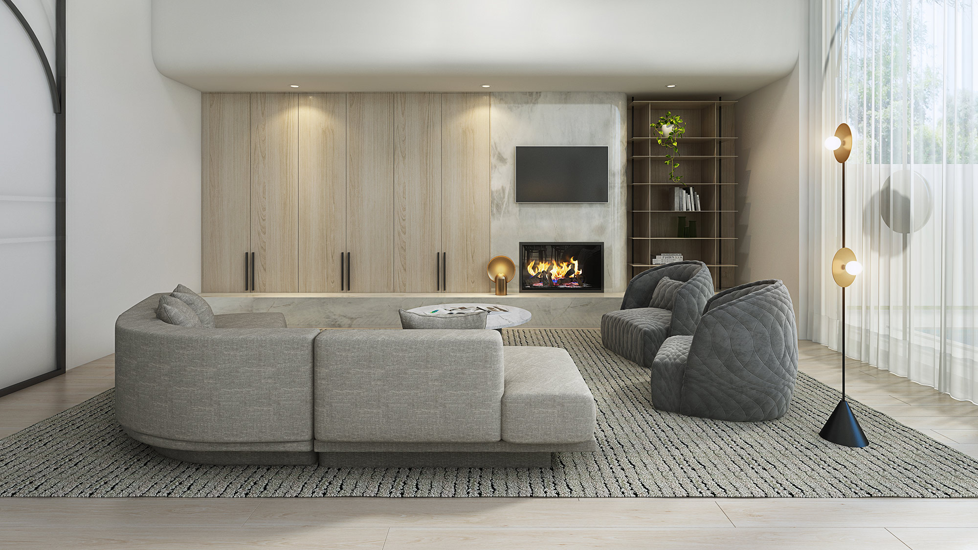 3d Interior 1 6295 3 48 Claremont Ave, Malvern New Kitchen 21987b Living 0825